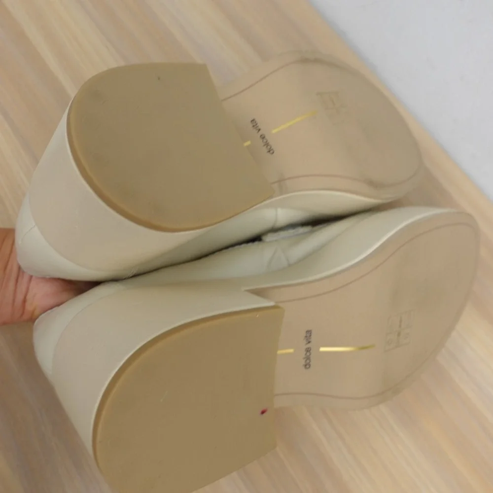 Dolce Vita Womens Platform Penny Loafers 8.5 Cream Y2K Cyber Prep Chunky Retro